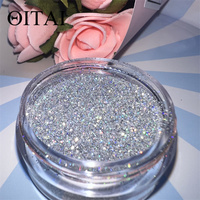 Qitai brilho holográfico a laser, glitter para unha, arte, rosto, olhos, decoração de natal