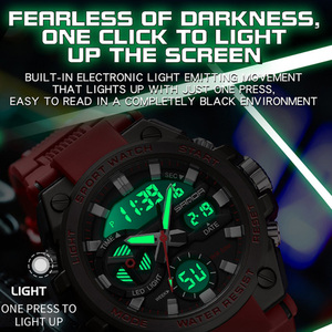 Reloj Deportivo Digital SANDA 3311 para Exteriores, Reloj de Pulsera Electrónico Multifuncional con Luminiscencia, Cronógrafo y Funciones Impermeables - Product Image 5