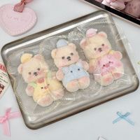 Jouet anti-stress ours en silicone de qualité alimentaire, mignon et floqué, avec sangle, sensation de pâte à modeler, pour enfants et jeunes