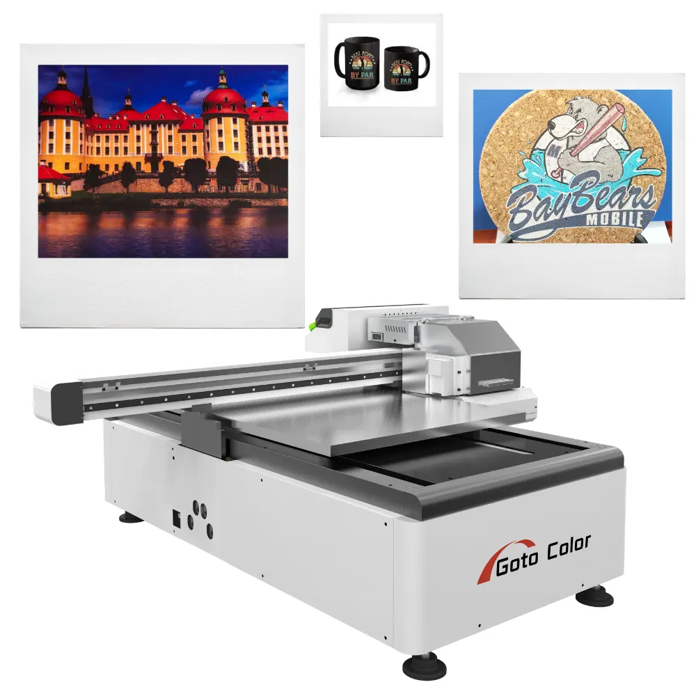 Hoge Precisie Inkjet Uv 6090 Flatbed Printer Op Acryl Kaart Metalen Pvc Wijnfles Geschenkdoos