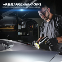 Mini Polisseuse Cireuse Voiture Portable Sans Fil avec Batterie 4000mAh, Polisseuse Électrique pour Voiture