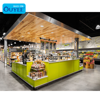 Metaal displayrek, zwaar belastbaar, supermarkt schappen, etalage voor fruit in supermarkten