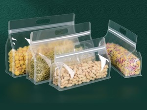 Main givrée transparente sachet <span class=keywords><strong>de</strong></span> thé scellé à 8 côtés <span class=keywords><strong>sac</strong></span> <span class=keywords><strong>de</strong></span> date <span class=keywords><strong>de</strong></span> lait alimentaire boucle main <span class=keywords><strong>sac</strong></span> <span class=keywords><strong>autoportant</strong></span> horizontal - Product Image 6