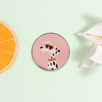 1 Pezzo Spilla Rotonda Personalizzata con Stampa, Prezzo all'Ingrosso, con Motivi Cartoon, Citazioni Ispirazionali, Figure di Animali e Piante, Bandiere, Bande e Distintivi Medici