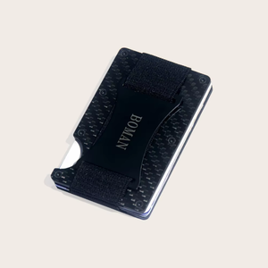 Porte-cartes de crédit et pince à billets de luxe pour homme en aluminium et fibre de carbone, sans fermeture, marque <span class=keywords><strong>Boman</strong></span> - Product Image 6
