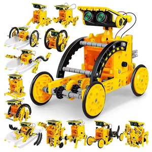 Jinying STEM giáo dục năng lượng mặt trời Robot đồ chơi 12 trong 1 tự làm lắp ráp Khoa Học Kỹ thuật Đồ chơi thông minh năng lượng mặt trời Robot Kit cho trẻ em