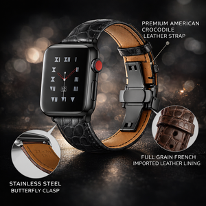 Correa de Reloj de Cuero Vintage de Lujo para Hombre, Compatible con Apple <span class=keywords><strong>iWatch</strong></span> 38mm 40mm 42mm 44mm, Económica y Elegante - Product Image 2