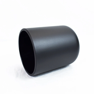 लक्जरी साथी काले सफेद 8 औंस 10 औंस 12 औंस मोमबत्ती जार के लिए बांस के ढक्कन के साथ नीचे गोल मोमबत्ती - Product Image 5