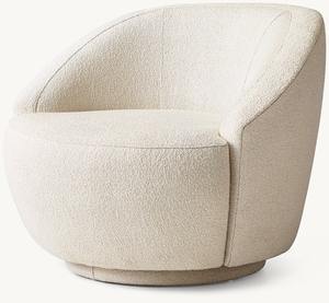 NOUVEAU Fauteuil de salon Japandi en tissu de haute qualité, fauteuil <span class=keywords><strong>blanc</strong></span> Lecco pour salon - Product Image 1