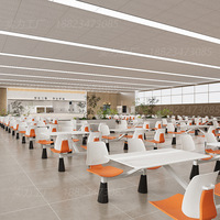 Mobilier de luxe pour restaurant, école, cafétéria, cantine, ensemble table à manger et chaises 4 places
