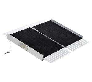Rampa de aluminio ZAP2211M con plataformas delantera y trasera para sillas de ruedas y motocicletas, de aleación de aluminio - Product Image 1