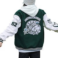 Pas cher Hip Hop Bomber Veste pour Hommes Personnalisé En Cuir Manches Chaîne Chenille Broderie Coupe-Vent Hommes Baseball Veste pour L'hiver