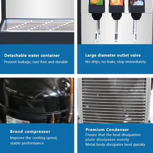 Commercial Stainless Steel <strong>Pepsi</strong> Soda <strong>Drink</strong> <strong>Dispenser</strong> with Refrigeration 3-Tap Automatic Machine - Product Image 4