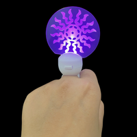 Cincin cahaya LED RGB melingkar dapat disesuaikan lampu jari berkedip akrilik plastik dapat dipakai lampu iklan konser mode portabel