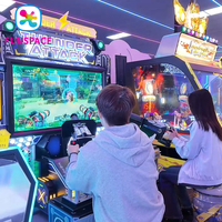 FUNSPACE Thunder Raid Metal, Machine de jeu d'arcade de tir à monnayeur, avec vidéo météo, 2 postes de joueur, garantie 1 an