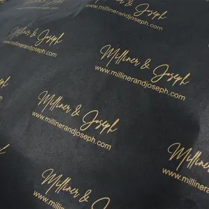 Custom Gold Brand Logo Printing Gift Wrapping Tissue Paper for Packing