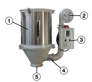 Secador de Tolva de Aire Caliente / Fabricación WOLTER para Extrusora de Plástico - Product Image 3