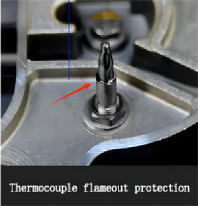 Estufa de Gas de 4 Quemadores, Hornillas Universales, Cocina de Gas con Protección Contra Incendios, Encimera de Cocina, Banco de Cocina, <span class=keywords><strong>Horno</strong></span> de Gas de Vidrio - Product Image 5