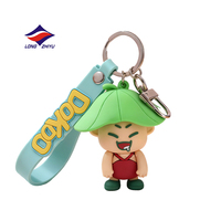 Longzhiyu, 20 ans d'expérience OEM, usine de porte-clés 3D en PVC et caoutchouc personnalisés, pendentif créatif de dessin animé pour la promotion de la marque