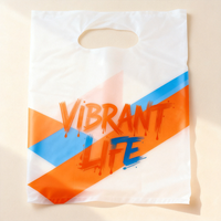 Sacs de courses personnalisés en HDPE/PE, durables, réutilisables, découpés sur mesure, longueur main, avec logo personnalisé, impression par gravure/sérigraphie mm