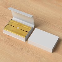 Coffret Cadeau Magnétique Pliant en Carton Recyclé pour Soins Corporels et Cosmétiques Bio Crown Win – Embossage Inclus