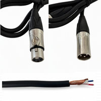 Câble de microphone XLR mâle-femelle OEM RH-X056 avec blindage spiralé, gaine en PVC, conducteur en cuivre sans oxygène