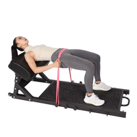 Equipo de Fitness plegable Unisex, máquina de plataforma de banco de empuje de cadera con ajustes laterales para una ejecución de ejercicio efectiva