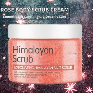 Crème Gommante Corporelle Bio Transfrontalière pour Nettoyage et Exfoliation, Parfum Rose, Spécialement Conçue pour l'Élimination des Taches Noires, pour Femmes, Tous Types de Peau - Product Image 2