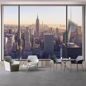 Papel Tapiz de Tela No Tejida con Diseño de la <span class=keywords><strong>Torre</strong></span> <span class=keywords><strong>Eiffel</strong></span> en Blanco y Negro, <span class=keywords><strong>Vista</strong></span> de la Ciudad de París, Decoración para Cafetería y Sala de Estar - Product Image 5