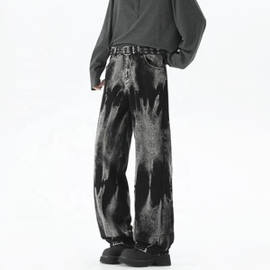 Pantalon long ample et drapé pour <span class=keywords><strong>homme</strong></span>, coupe bootcut, style vintage américain, <span class=keywords><strong>noir</strong></span>, tendance, nouvelle collection printemps-automne, marque cool, style streetwear - Product Image 1