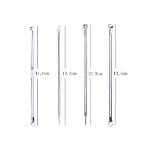 Facial Cleansing <strong>Blackhead</strong> Extraction <strong>Tool</strong> 4Pcs Set Stainless Steel Acne Removal Needle <strong>Blackhead</strong> <strong>Remover</strong> Needle Pore Cleaning - Product Image 4