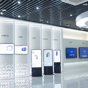 55 inch trong nhà Android Màn hình cảm ứng <span class=keywords><strong>LCD</strong></span> tầng thường vụ kỹ thuật số biển đa-phương tiện truyền thông video phương tiện truyền thông cho triển lãm hội trường bức tường video - Product Image 2