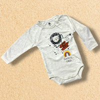 Combinaison pour nouveau-né, barboteuse de printemps unisexe, tricot en coton, imprimé de dessin animé, haute qualité, prix bas, vente en gros