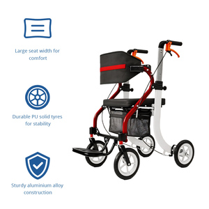 Déambulateur Relaxsmith AR2031 pour personnes âgées, structure robuste en alliage d'aluminium, pliage facile, siège confortable, capacité de charge de 120 kg, CE - Product Image 4