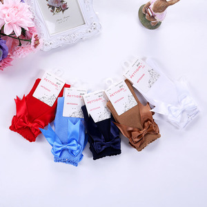 Pettigirl-<span class=keywords><strong>Calcetines</strong></span> de algodón <span class=keywords><strong>con</strong></span> <span class=keywords><strong>lazo</strong></span> para bebé, azul marino, para niña - Product Image 6