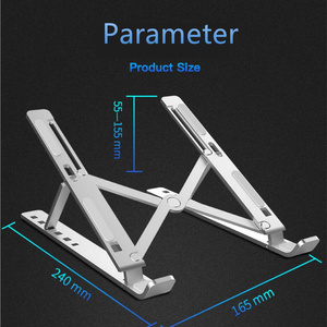 Adjustable Folding Aluminum Alloy Lap <strong>Desk</strong> <strong>Laptop</strong> Riser <strong>Stand</strong> for <strong>Laptop</strong> Computer - Product Image 6