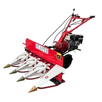 Moissonneuse-batteuse automatique compacte 188F à moteur diesel haute productivité pour la coupe du blé, du riz, du fourrage et de l'ensilage