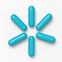 Capsules végétales HPMC dures bleues et blanches, tailles 00, 0, 1, 2