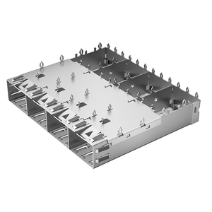 747280412 747280417 739270401 à travers le trou Press Fit 1x4 SFP Fiber Optic <span class=keywords><strong>Cage</strong></span> - Product Image 2