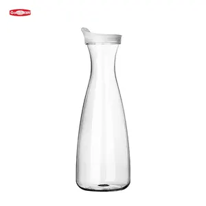 Vidro de polipropileno para chá, jarra de vidro com tampa para suco, jarro de água plástico para garrafa de bebidas