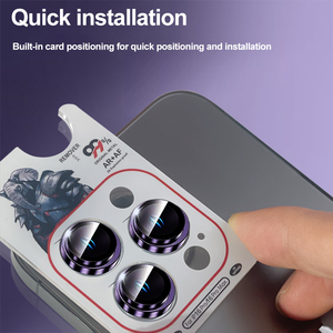 WEADDU Hawk Eye Len protecteur d'écran en verre trempé protecteur d'objectif de caméra pour iphone 16 15 14 pro max <span class=keywords><strong>Film</strong></span> de protection pour appareil photo - Product Image 2