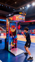 Machine de boxe électronique avec garantie 1 an, kit européen SQ, pour divertissement intérieur, borne d'arcade à monnayeur en métal, avec jeu en espagnol/japonais