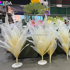 LEDA Modern Party Event Supplies & Decor Yellow Giant Silk Organza Artificial Flower Photography <b>Props</b> 150cm Plug for <b>Wedding</b> - Product Image 3