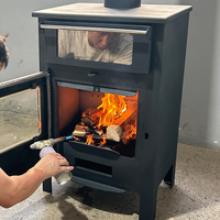 Poêle à bois RC0901A 9KW, haute efficacité 86,2%, Estufa De Lena, poêle à bois avec four, poêle à bois d'intérieur pour la cuisson