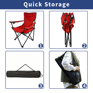 Chaise de camping pliable légère et durable en tissu Oxford, portable pour le brunch en plein air, les loisirs au bord du lac, logo personnalisé, approvisionnement en gros en usine - Product Image 5