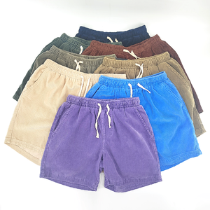 Pantalones cortos de cintura media para hombre de alta calidad, estampado personalizado, transpirable, algodón, tejido, pana, estilo informal, cintura elástica, servicio OEM - Product Image 3