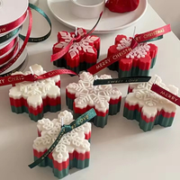 Sechs-Sterne-Schneeflocken-Duftkerze, personalisiert, kreatives Geschenk für Feiertage, Weihnachtsfeiern, Diwali, Vatertag, Sojawachs