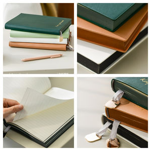 व्यक्तिगत अनुकूलन योग्य कॉर्पोरेट लोगो रंग एज डायरी जर्नल शासित पेपर सॉफ्टकवर चमड़े नोटबुक कस्टम लोगो - Product Image 2