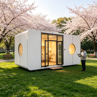 Maison portable Apple Cabin toutes saisons avec structure en acier et intérieur moderne pour camps dans le désert, avec emballage d'exportation