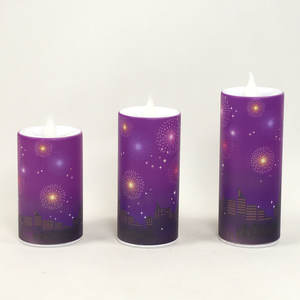 Fête de mariage de Noël à la maison décoration extérieure 3D vraie flamme mobile scintillante bougies à LED sans flamme bougie en verre soufflé à la main - Product Image 2